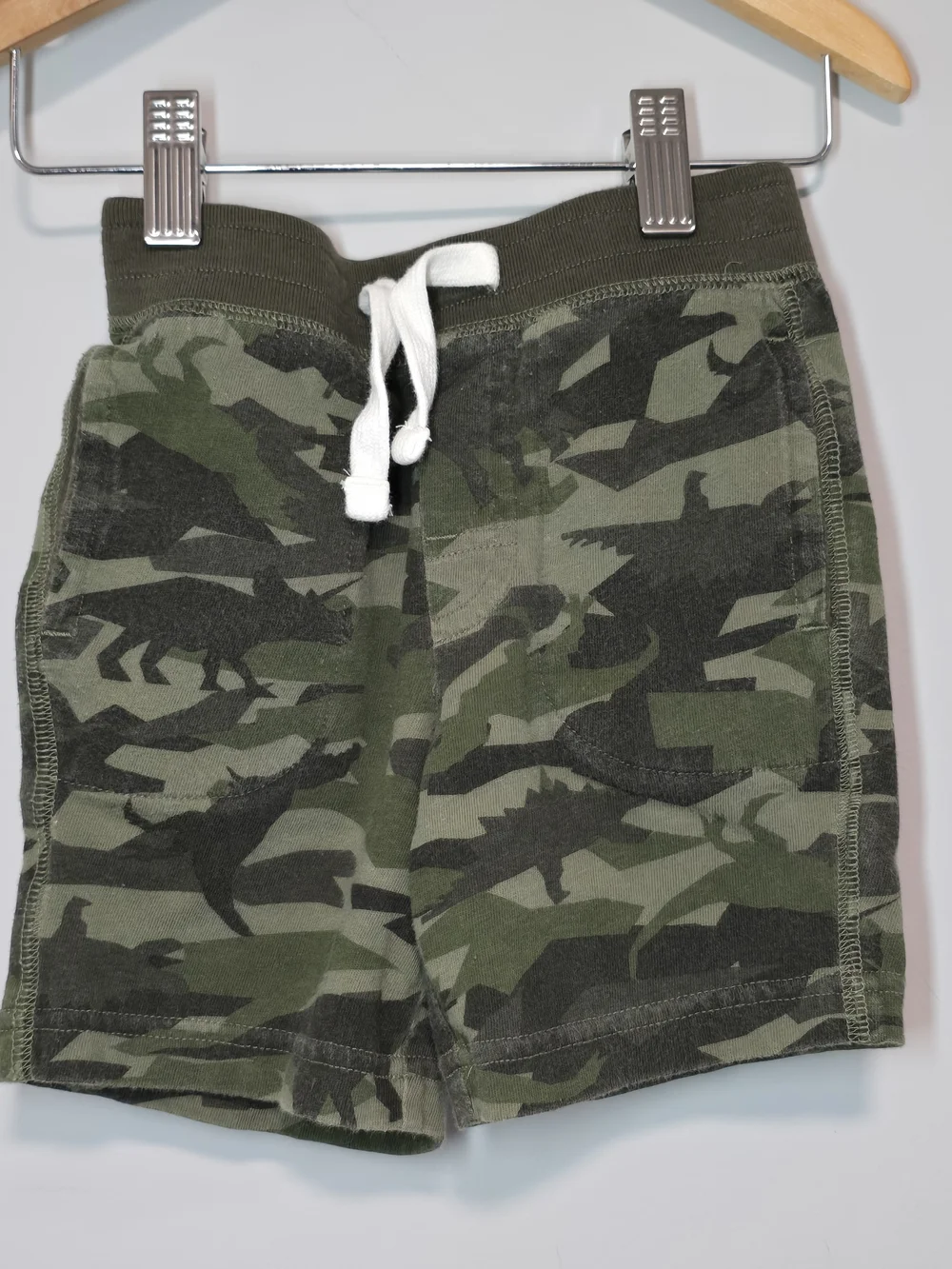 GAP Green Camo Drawstring Shorts